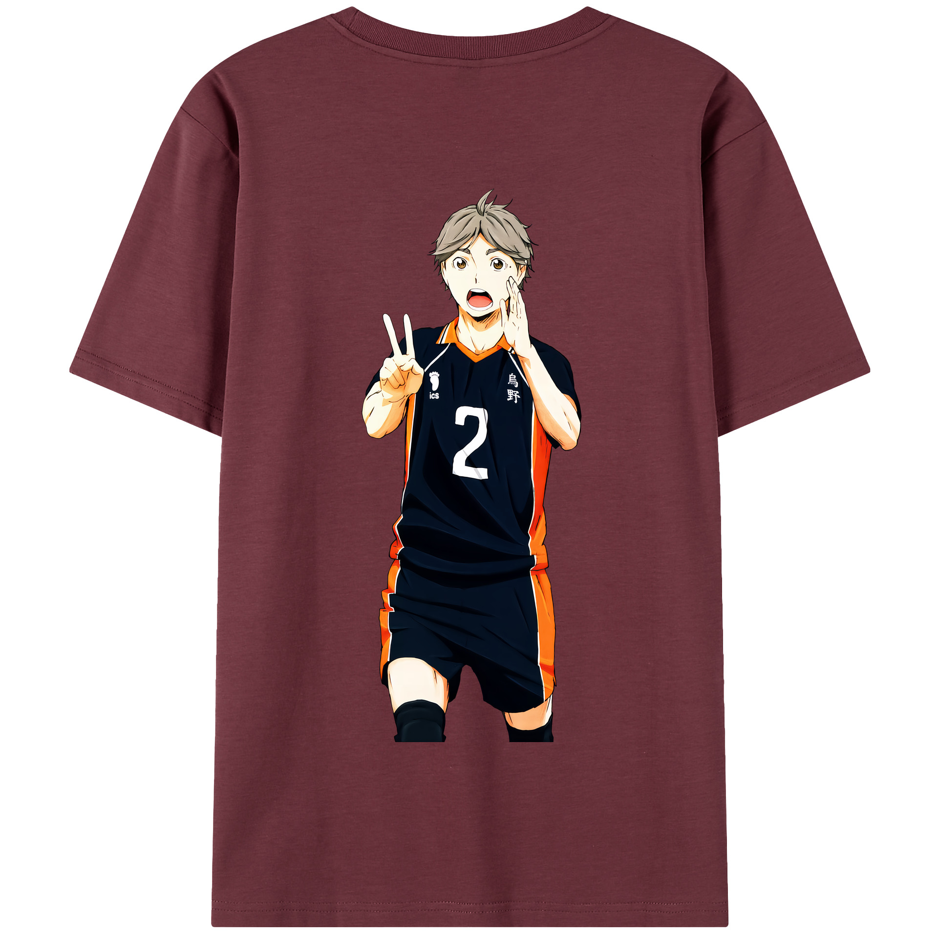 （画像用） ハイキュー!! Haikyu!! 綿100％半袖Tシャツ（背面プリント）